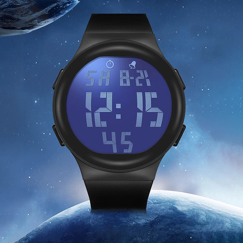 AL-61 대형 스크린 싱글 무브먼트 전자 시계, 야외 발광 방수 및 트렌디한 한국 스타일 남성 시계