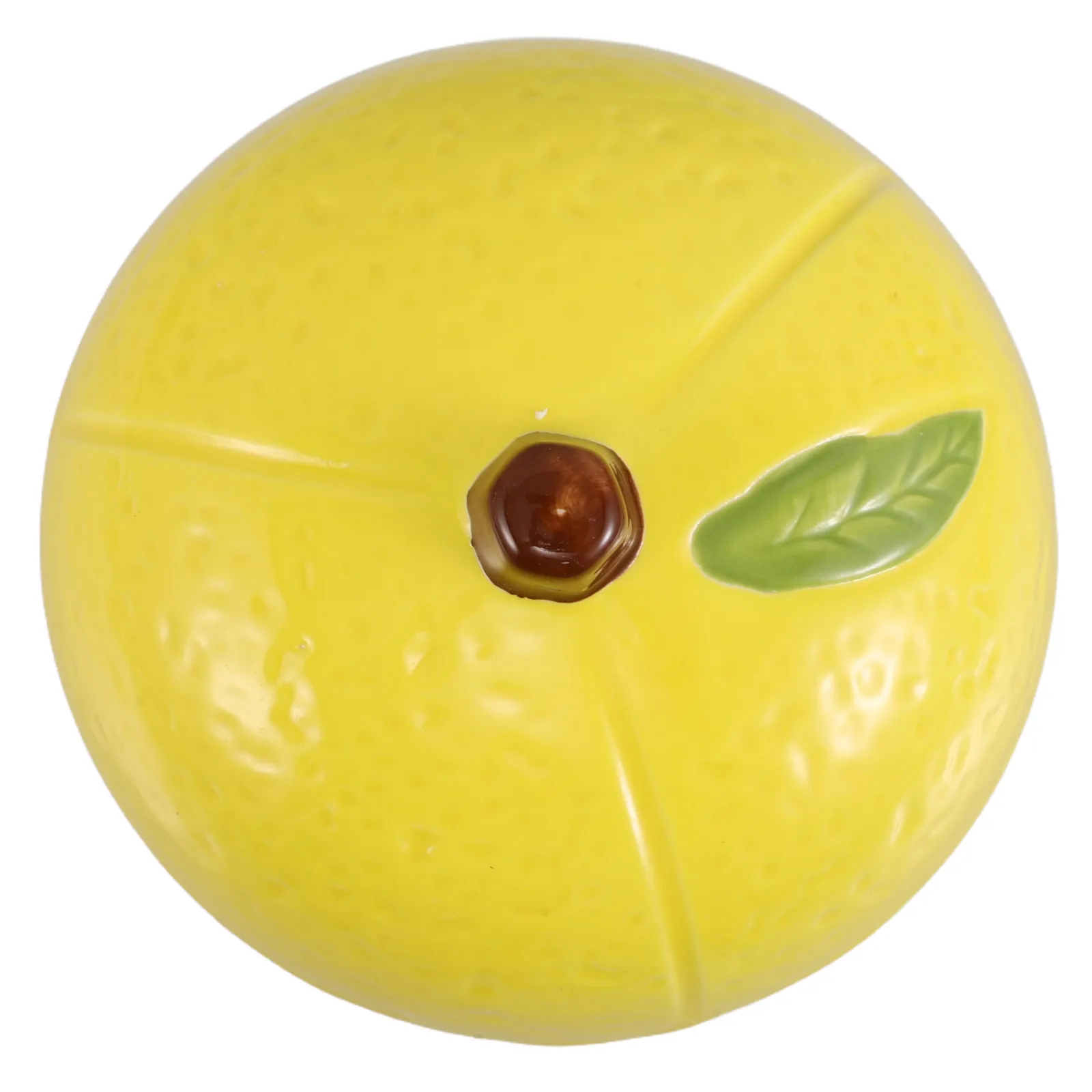 Ceramic Lemon Storage Jar Airtight Round Design for Candy Salt Seasoning Rice Desserts Food Preservation Kitchen Decor Jar