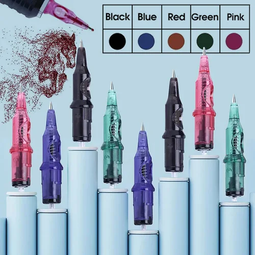 50/25/10/5 Uds. Cartucho de agujas para tatuaje con bolígrafo, tinta para puntadas, práctica de tatuaje, aguja de repuesto, práctica de dibujo, suministro de agujas para tatuaje