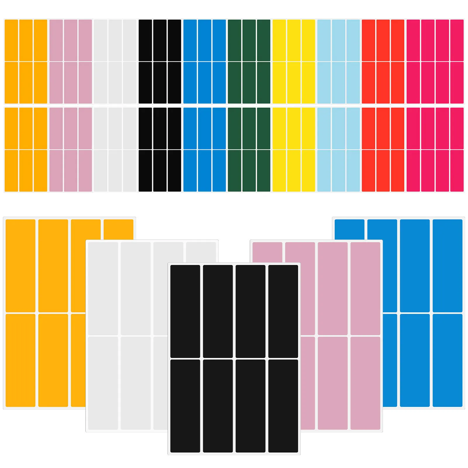 100Sheets Colorful Self-Adhesive Classification Sticker Labels for Home Office Kitchen Storage Organization Name Tagging and - view 4