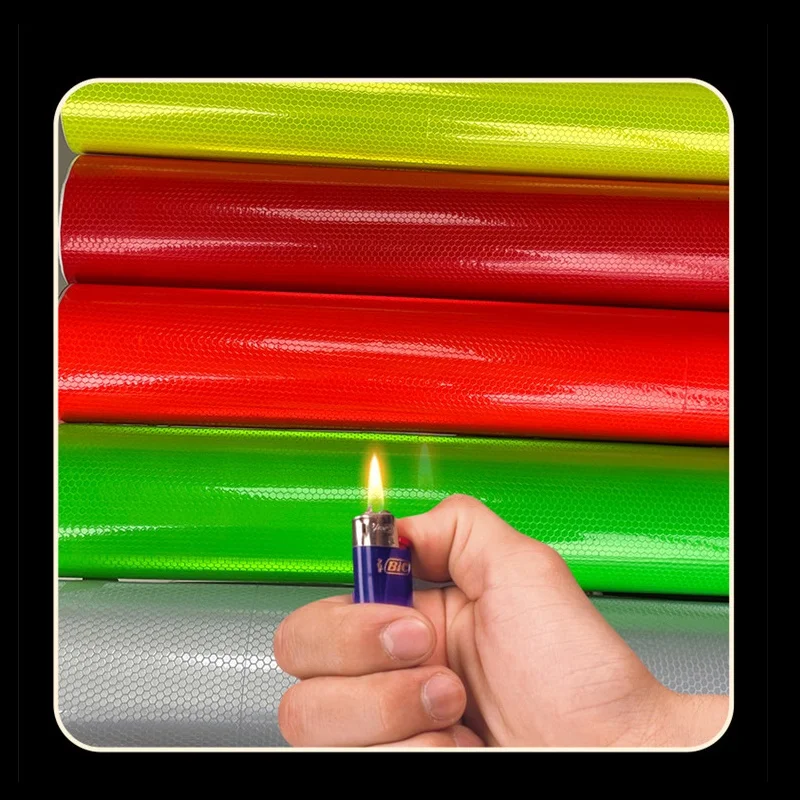 PVC Mikroprismenring Engineering Reflektierende Folie Selbst-adhesive Straße Verkehrs Zeichen Material