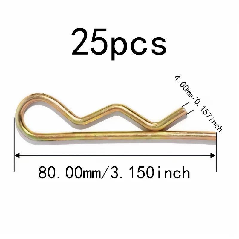 25 pcs 4*80mm M4 M4*80mm Locking Pin Fasteners, Secure Locking Hold, suitable for Industrial Maintenance