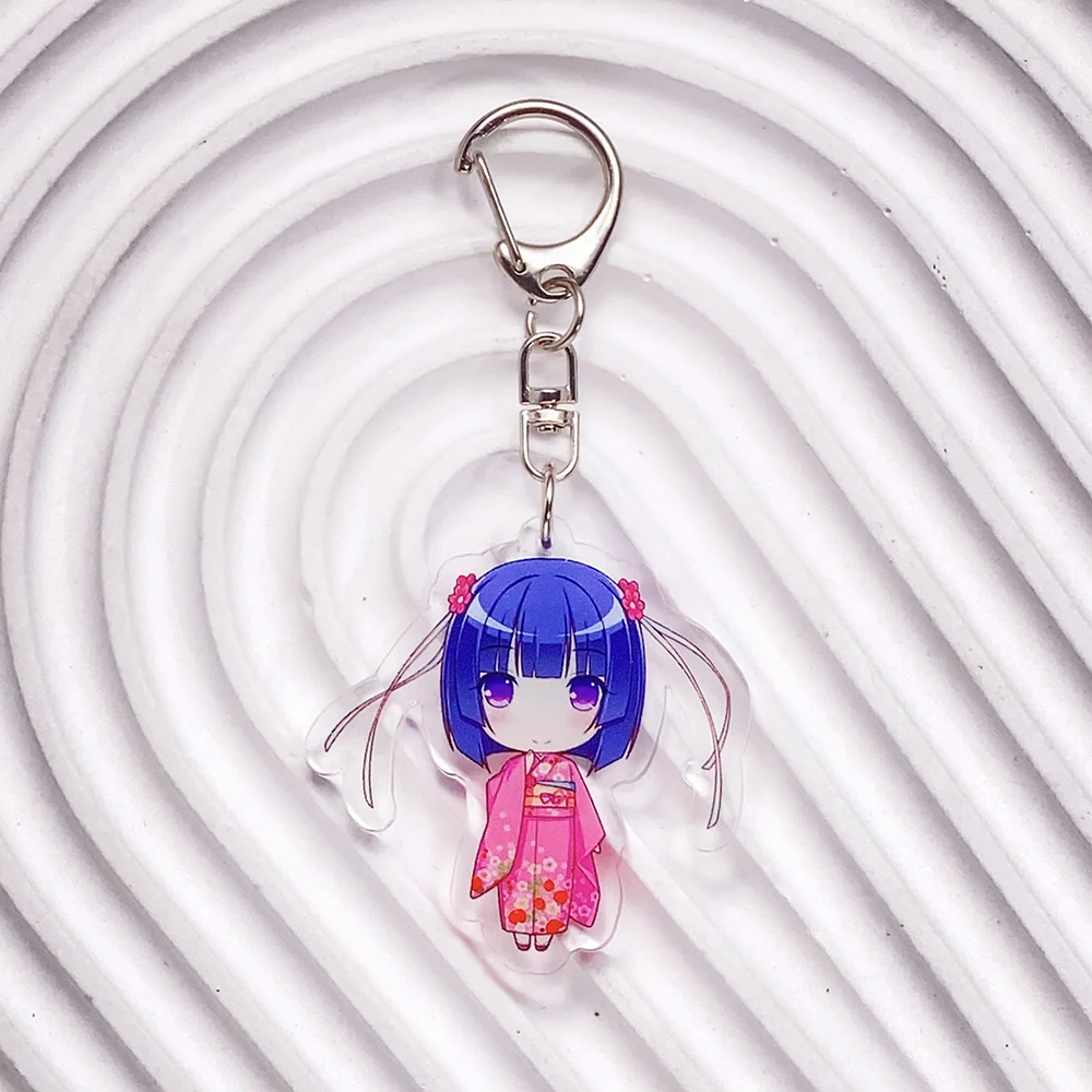 1/7Pcs Anime Characters NekoPara Acrylic Car Keychain Cute Bag Charms Accessories Backpack Key Holder Keyring Fans Friends Gifts