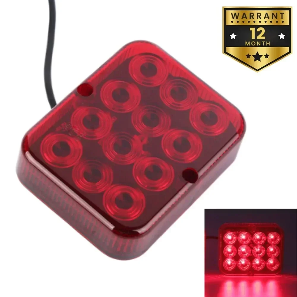 1PC 12V 24V 12 LED Waterproof Rear Tail Fog Light Driving Lamps Safety Warning Brake Stop Truck Trailer Boat Caravan Lorry