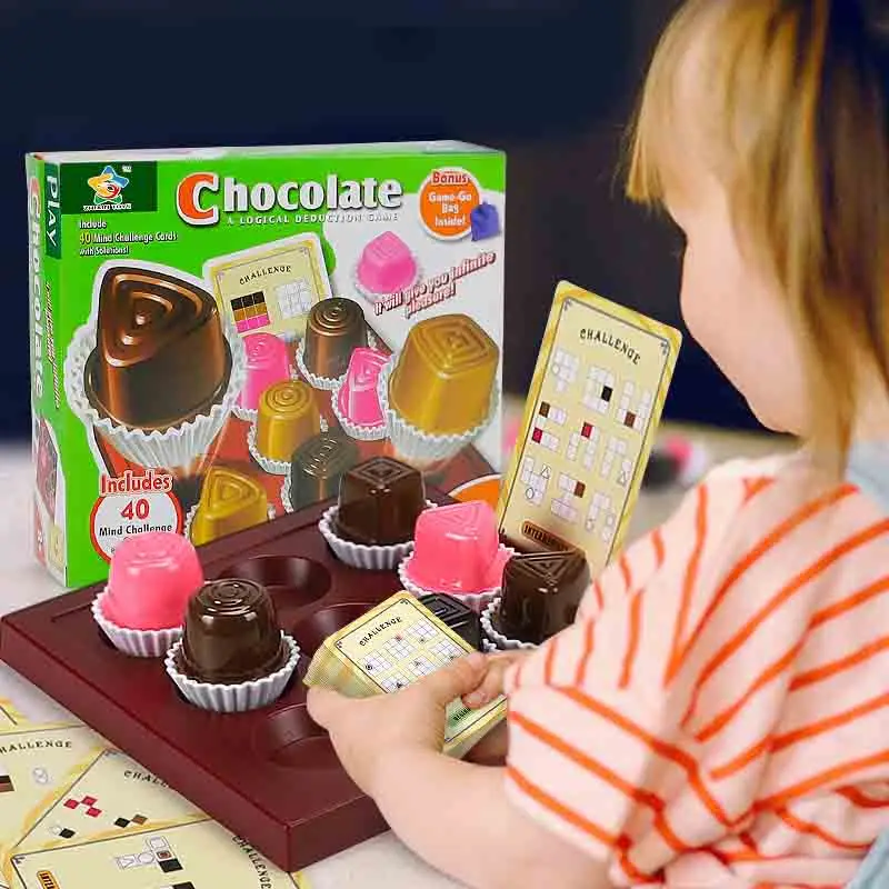 Children\'s Chocolate Puzzle Board Game Parent-child Interactive Board Game Baby Montessori Early Learning Educational Toys Gifts