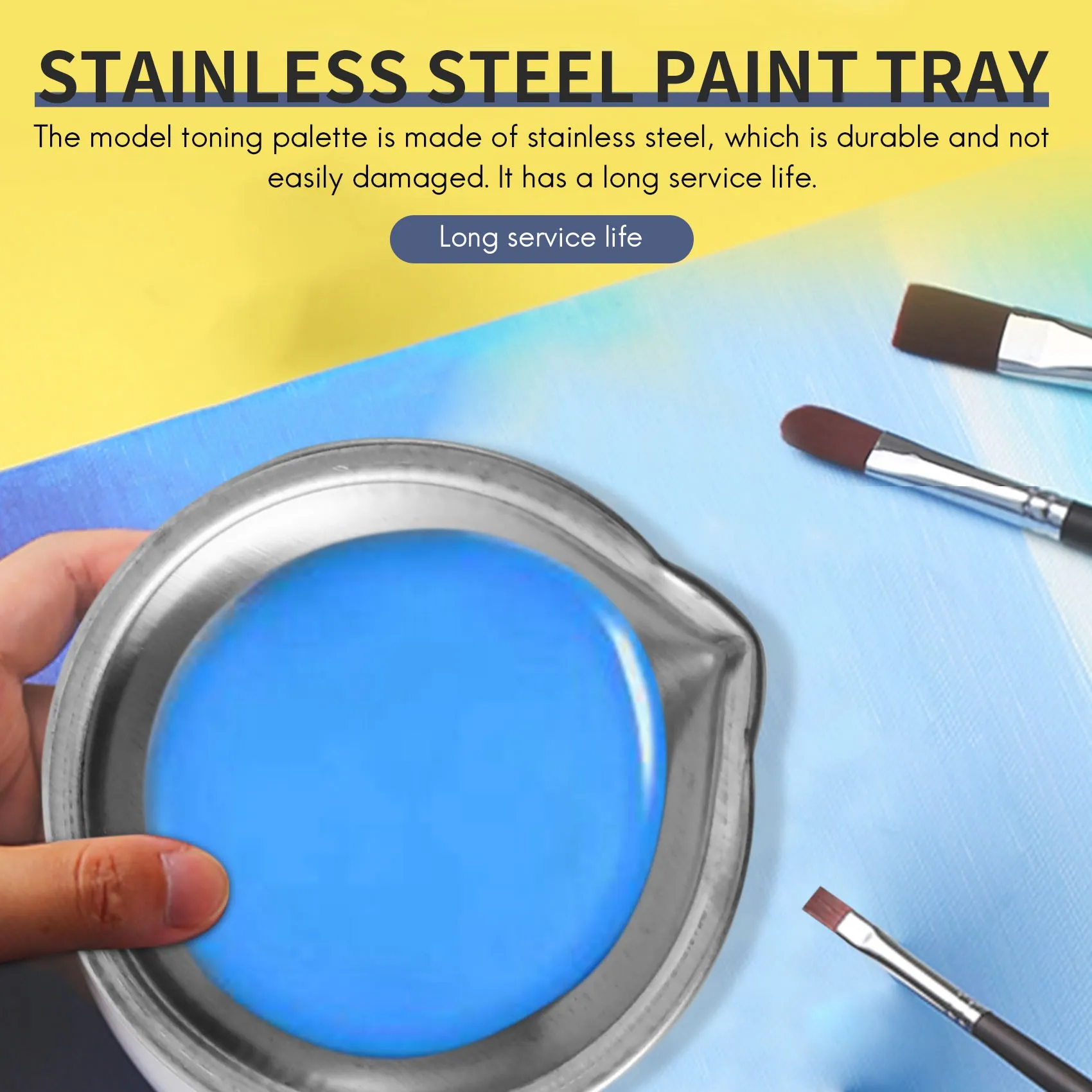 24Pcs Makeup Palette Stainless Steel Small Round Paint Tray Artist Watercolours Paint Mixing Palette Tray for Home Store