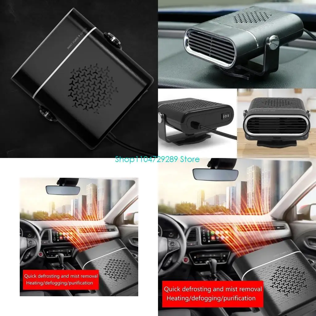 D8KE Portable Car Electric Heater Fan Windshield Defogging Demister Defroster for Car Truck Boat Motorhome