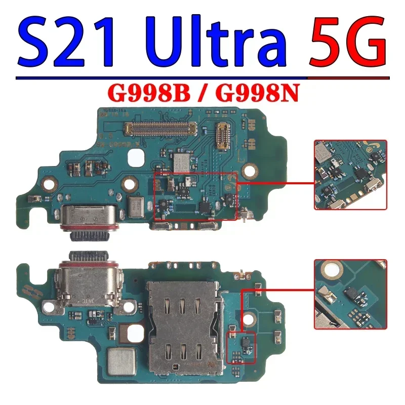 Usb Dock Charger Port for Samsung Galaxy G991 G996 G998 G990 S901 S906 S908 0 B U N S21 S22 Fe Plus Ultra Charging Board Module