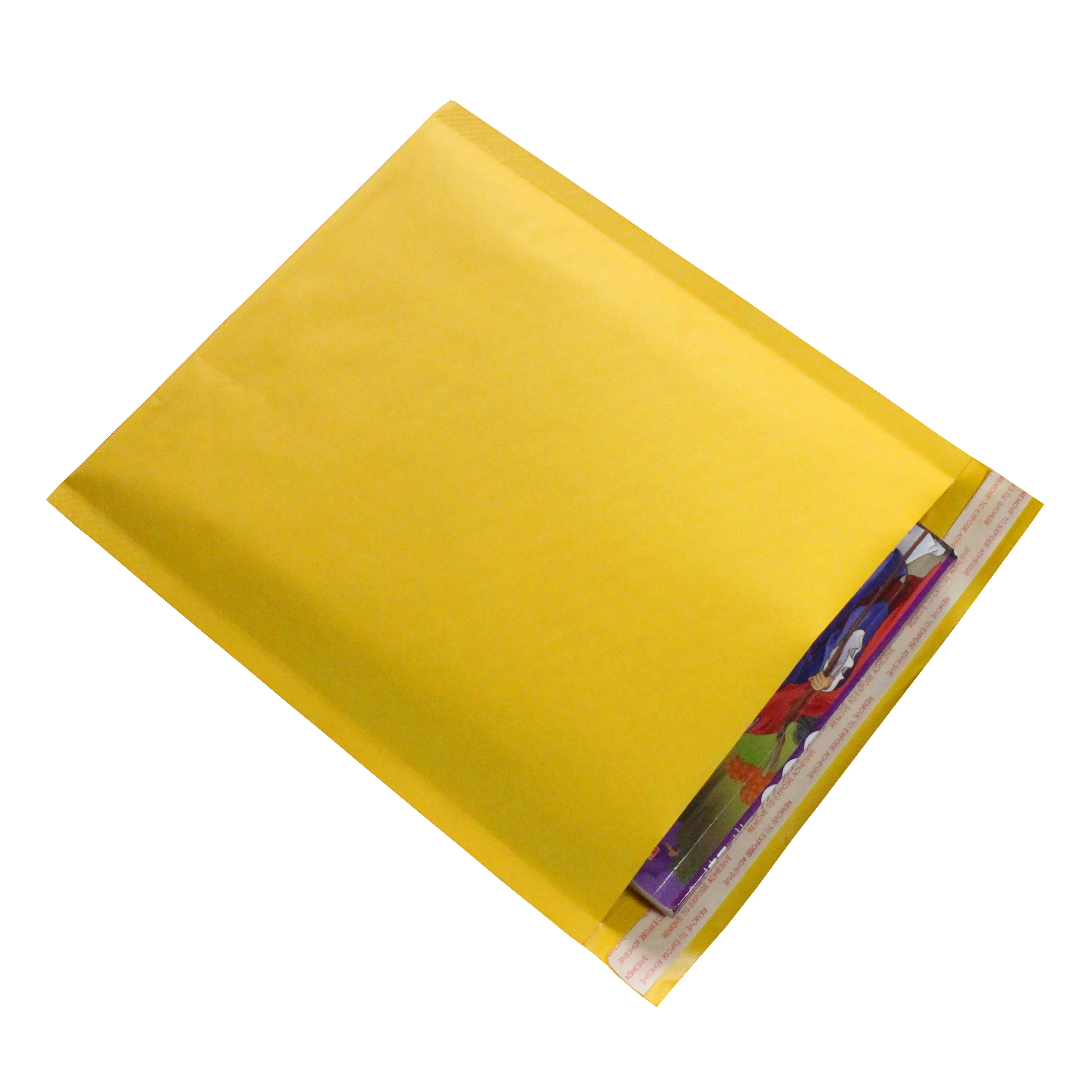 50/100Pcs Yellow Kraft Paper Bubble Mailers Packaging Bags Self Seal Padded Envelopes Poly Lined Shipping Bags for Bussiness