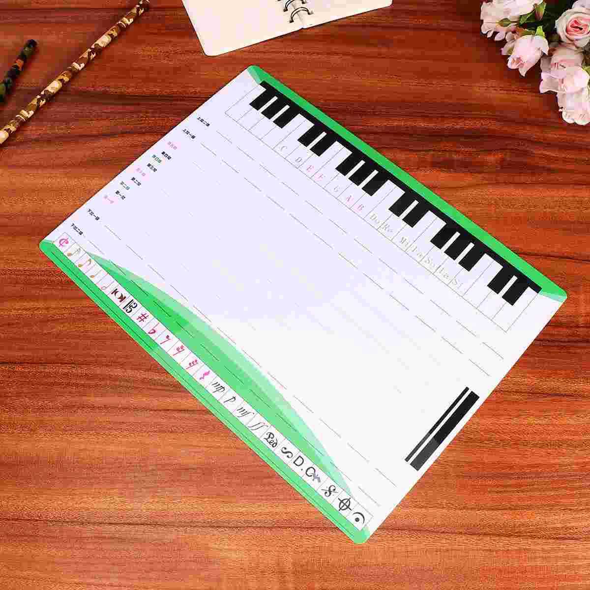 

2Pcs Erasable Writing Staff White Board Music Teaching Practice Board(White) Magnetic Writing Board Whiteboard Magnetic