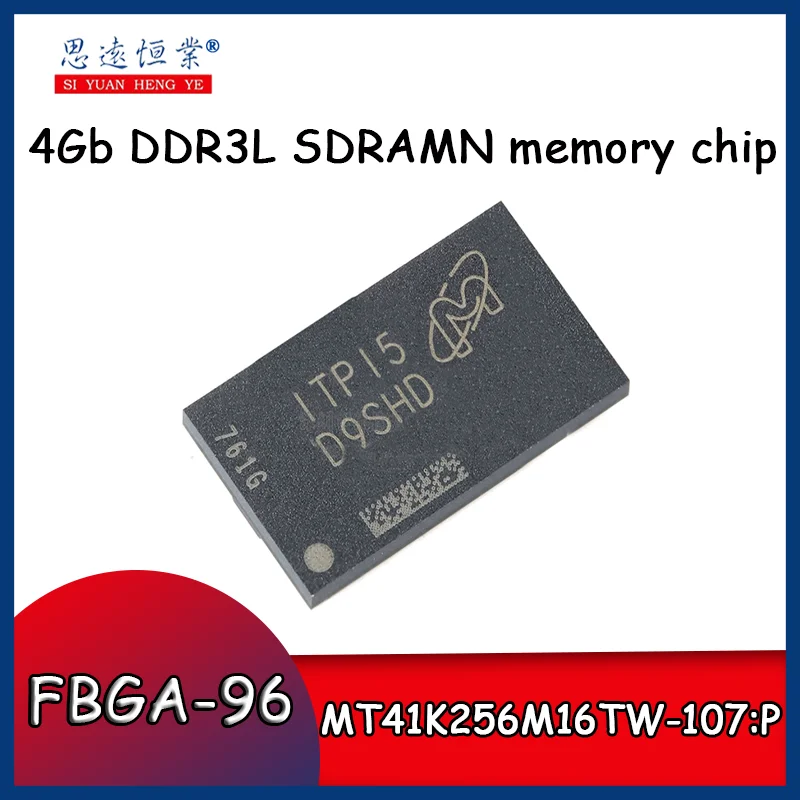 5pcs Original genuine MT41K256M16TW-107: PFBGA-96 4Gb DDR3L SDRAMN memory chip