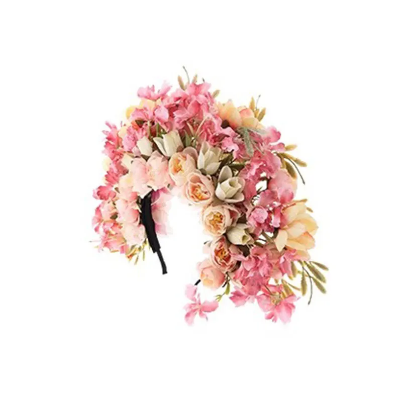 Women'S Simple Braided Hair Headwear Design Styling Tools Versatile Fluffy Flower Bud Head Hair Accessory