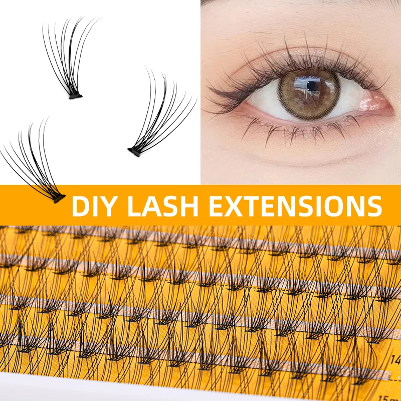 240 Bundles of 10D/20D Eyelash Clusters, Individual Eyelash Extension, Natural and Soft False Lashes, Used Make Up for Women