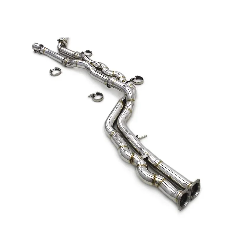 Pipa aliran tinggi bagian cabang downpipe dengan catalysfor M2C M3 M4 F80 F82 F83 F8X S55 3.0T