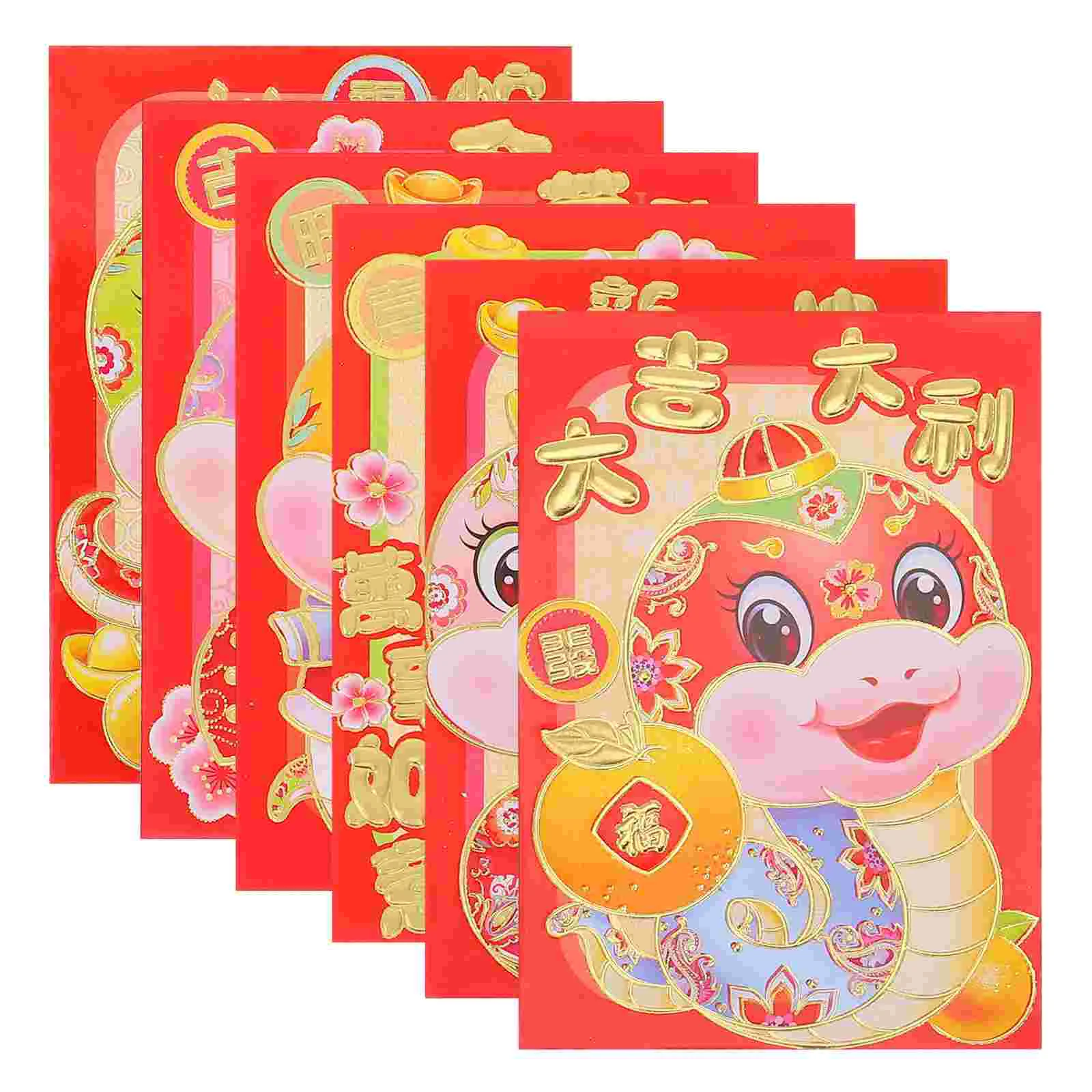 

36 Pcs Year of The Snake Red Envelope New Packets Gift Chinese Envelopes 2025 Present Paper Creative Party