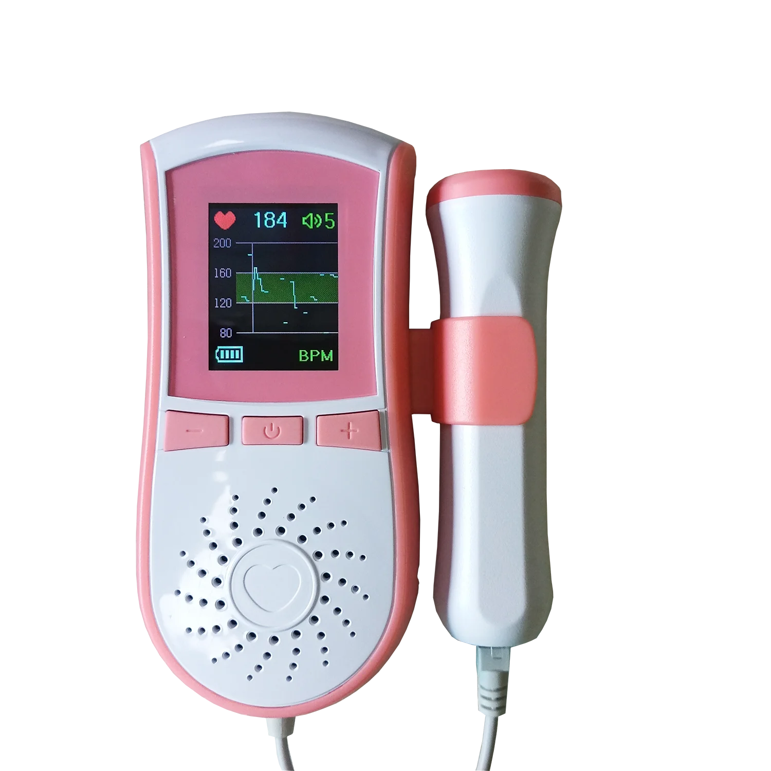 Doppler Fetal Monitor de ritmo cardíaco para bebé Doppler de ultrasonido portátil Monitor de ritmo cardíaco para bebé para nueva mamá