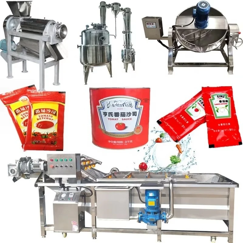 Customized Supply Tomato Ketchup Sauce Production Line Tomato Tomato Paste Processing Line Full Automatic Industrial Use Durable