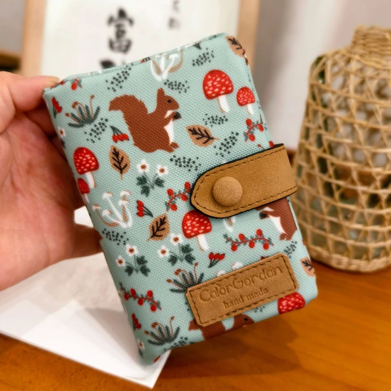 Dompet pendek wanita lucu dengan kancing ritsleting, bahan kulit PU, dompet koin berkapasitas besar, tas uang dengan cetakan frosted, tempat kartu identitas, dompet wanita lucu