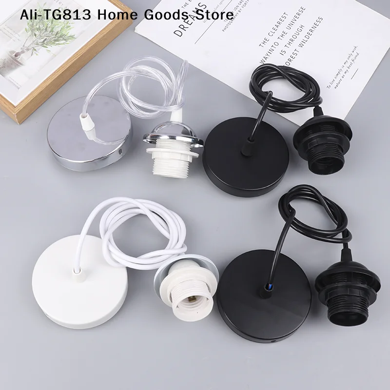 

[TG813]Retro E27 Hanging Lamp Holder With 1m/1.5m Hanging Wire Ceiling Lamp Holder Socket Lamp Base For Hanging Pendant Lights