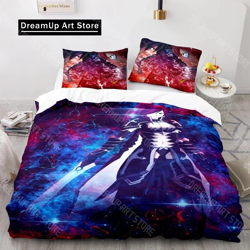 

3D Print Fashion Anime Fairy Tail Bedding Set Boys Girls Twin Queen King Size Duvet Cover Pillowcase Bed boys Adult Bedroom