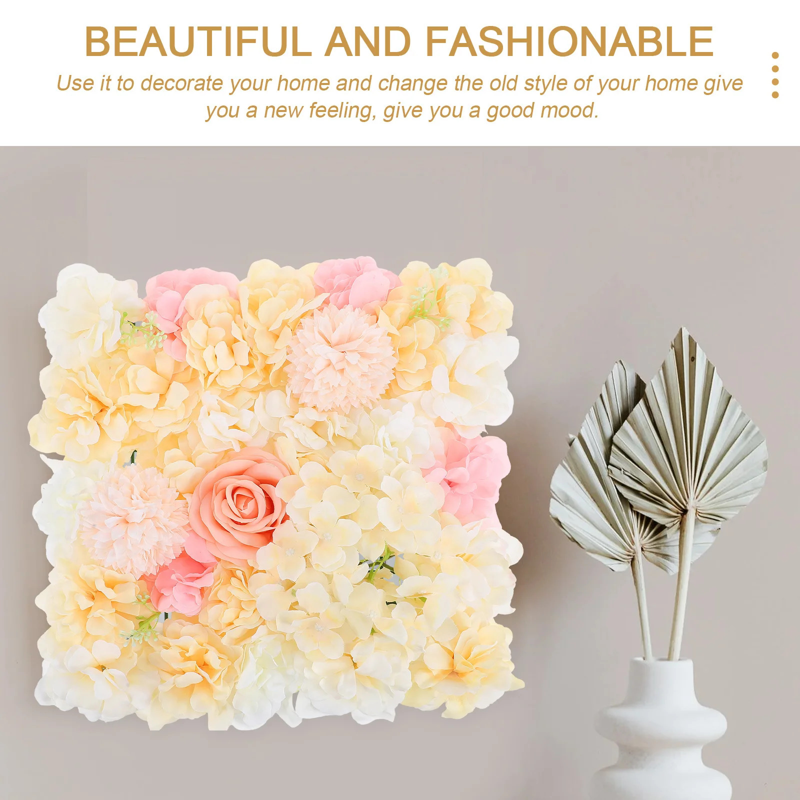 

Artificial Blossom Rose Flower Wall Decorative Wedding Backdrop Photography Background Indoor Home Decoration Wall Screen