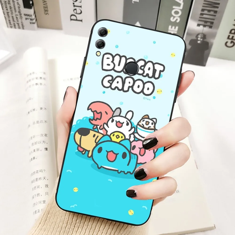 Bugcat Capoo Cartoon Phone Case For Huawei Honor 10 Lite 9 20 7A 9X 30 50 60 70 Pro Plus Soft Silicone Cover