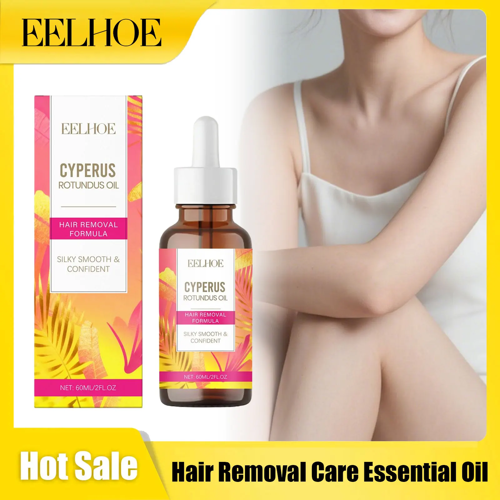 

EELHOE Body Hair Removal Essential Oil Relieve Discomfort Painless Massage Skin Inhibit Hair Growth Body Nourish Essential Oils
