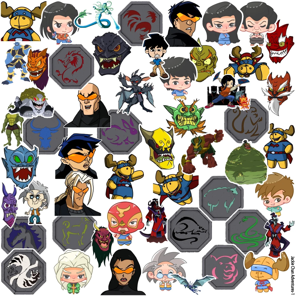 Cool Cartoon Monster Figure Stickers Set Waterproof Decals for Water Bottle Phone Laptop Scrapbook Album Decor
