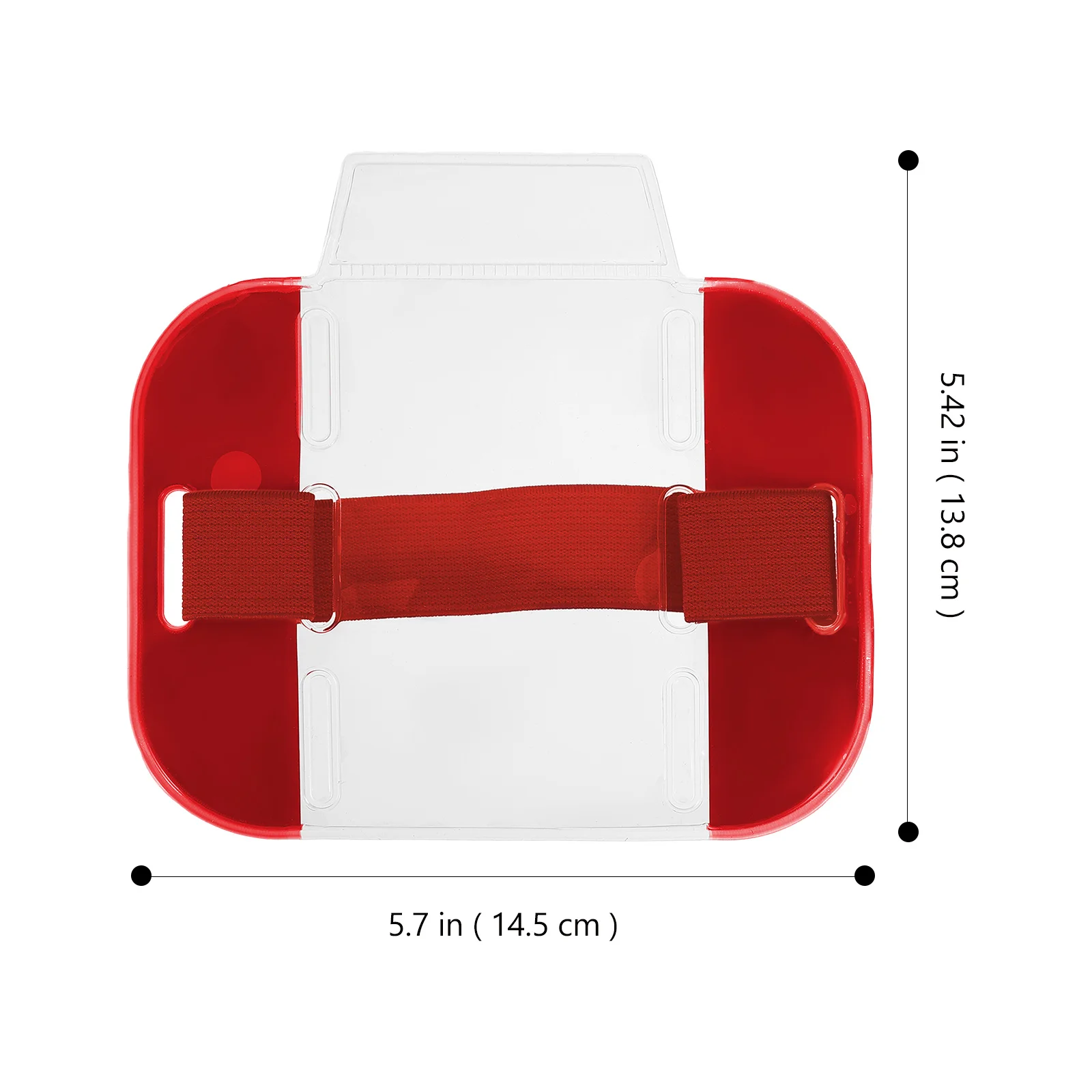 2Pcs Colorful Adjustable Arm Badge Holders Elastic Security Badge Holder Id Card Sleeve PVC Protective Cover for Workers