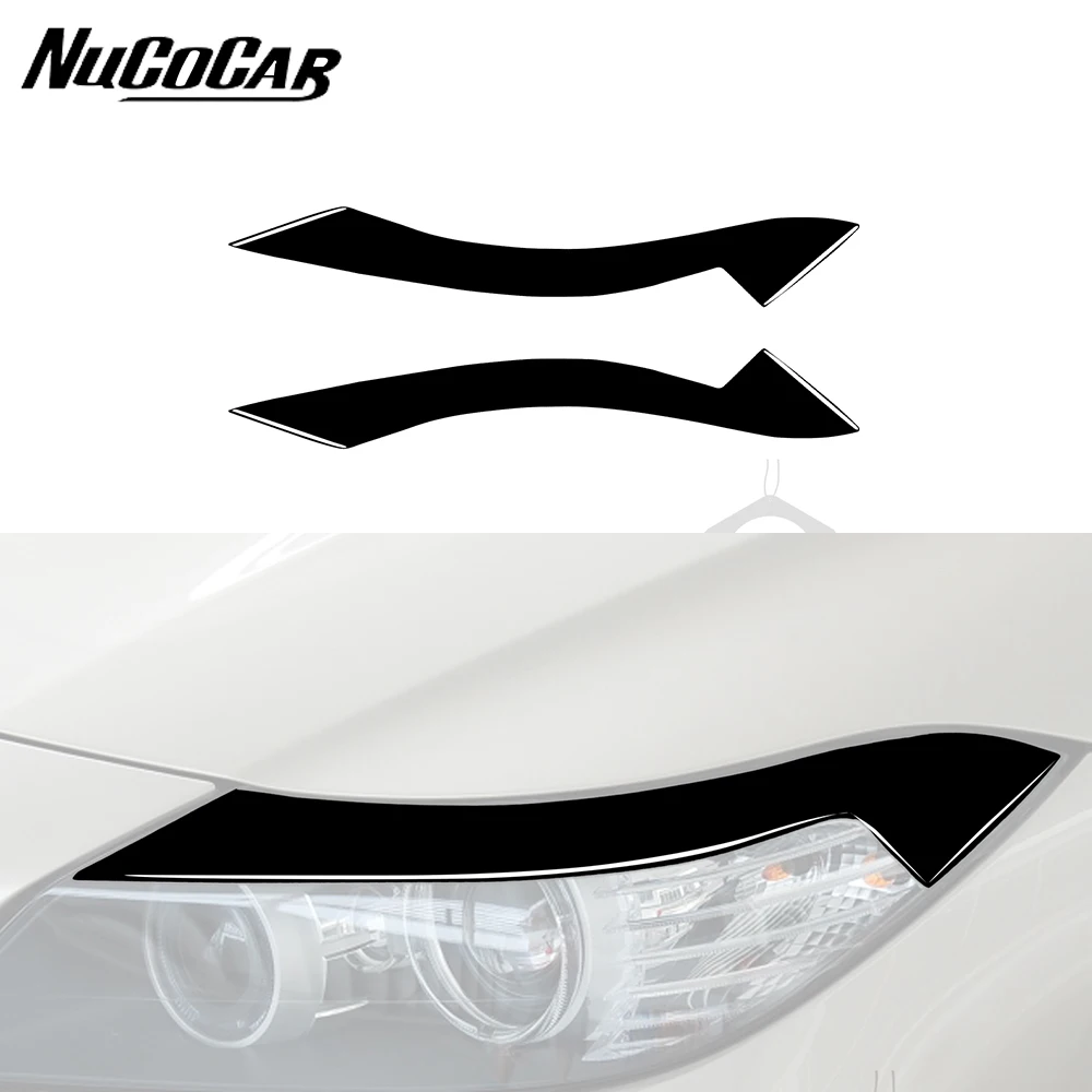 

For BMW Z4 E89 2009-2015 Piano Black Front Headlight Eyebrow Eyelid Eyelash Cover Trim Car Exterior Accessories Decorative