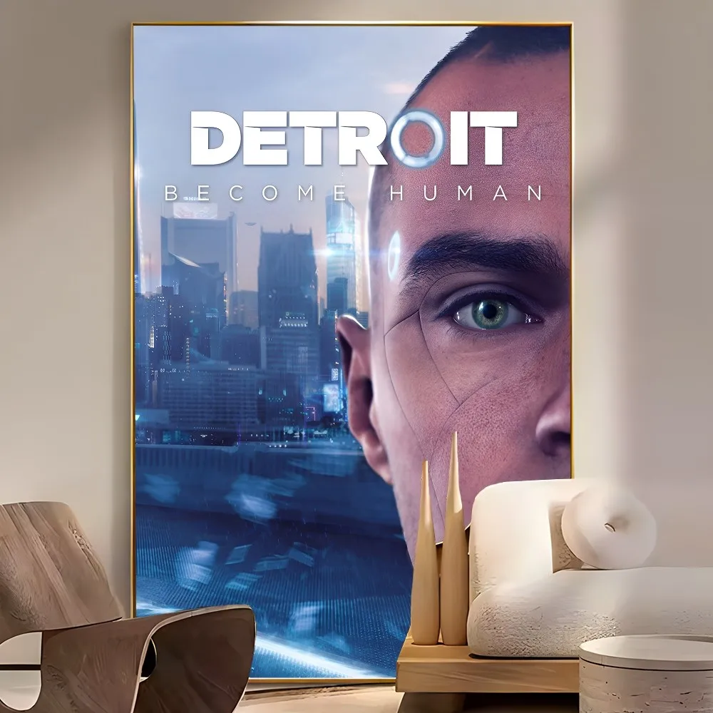 Detroit Become Human Vintage Posters Sticky Vintage Room Home Bar Cafe Decor Kawaii Room Decor