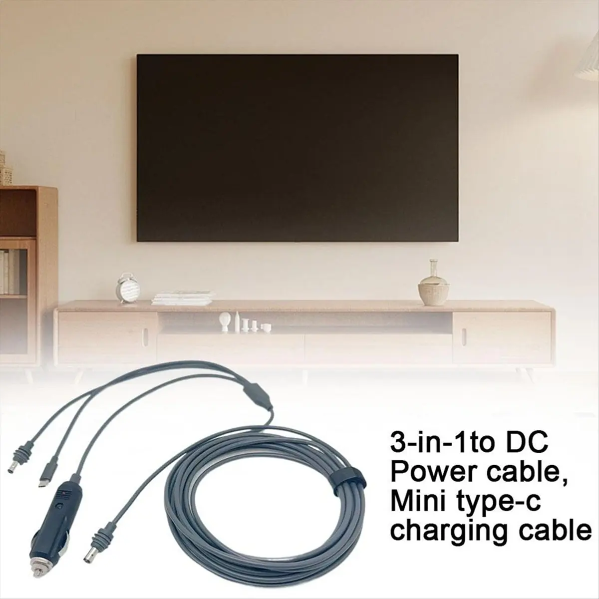 ^&*Summer sale- For Mini to DC Power Cable Mini Type-C Charging Cable Three-in-One to DC Power Style-5meters