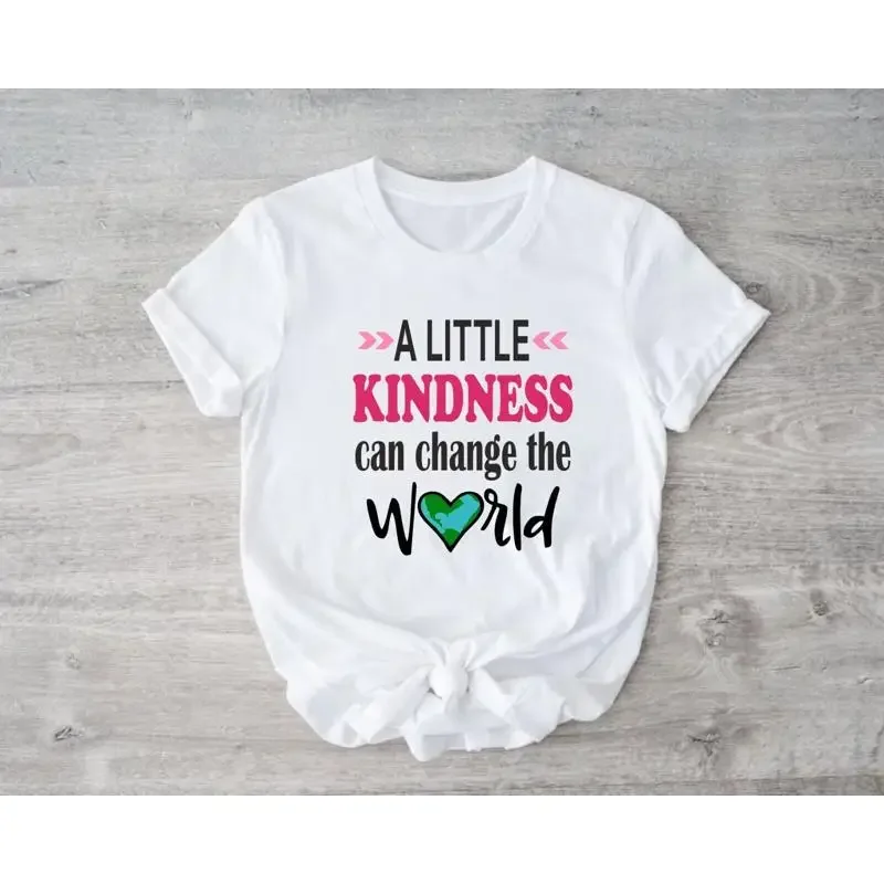 World Kindness Day T Shirt Little Kindness Can Change The World Kids Adults Top