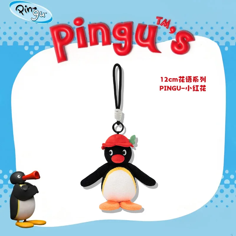 12cm Genuine Penguin Plush Toy Pendant Cute Flower Language Fairy Doll - Backpack Accessory Bag Charm Festival Gift Collectible