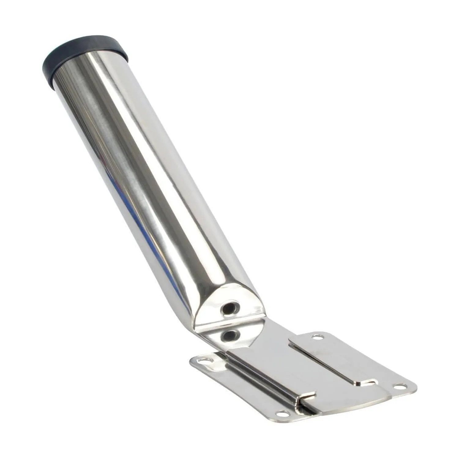 Marine Grade 304 Stainless Steel Fixed Bottom Plate Type Fishing Rod Seat Bracket 8.46in Hardware Accessories for Boat Yacht