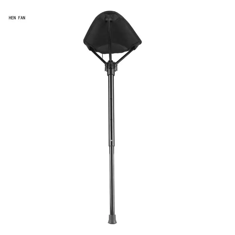 

Adjustable Telescopic Foldable Stool Single Leg High Chair Tall Slacker Chair M89D