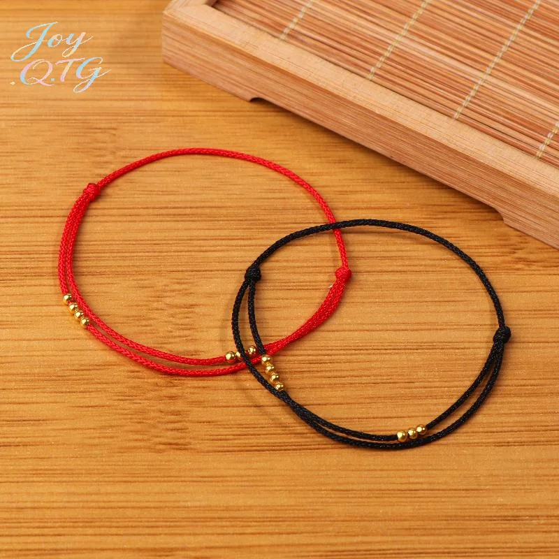 Hot Sale Handmade Bead Bracelet Red Rope Adjustable Transfer Lucky Beads Simple Style Friendship Bracelet Fine Jewelry Gift