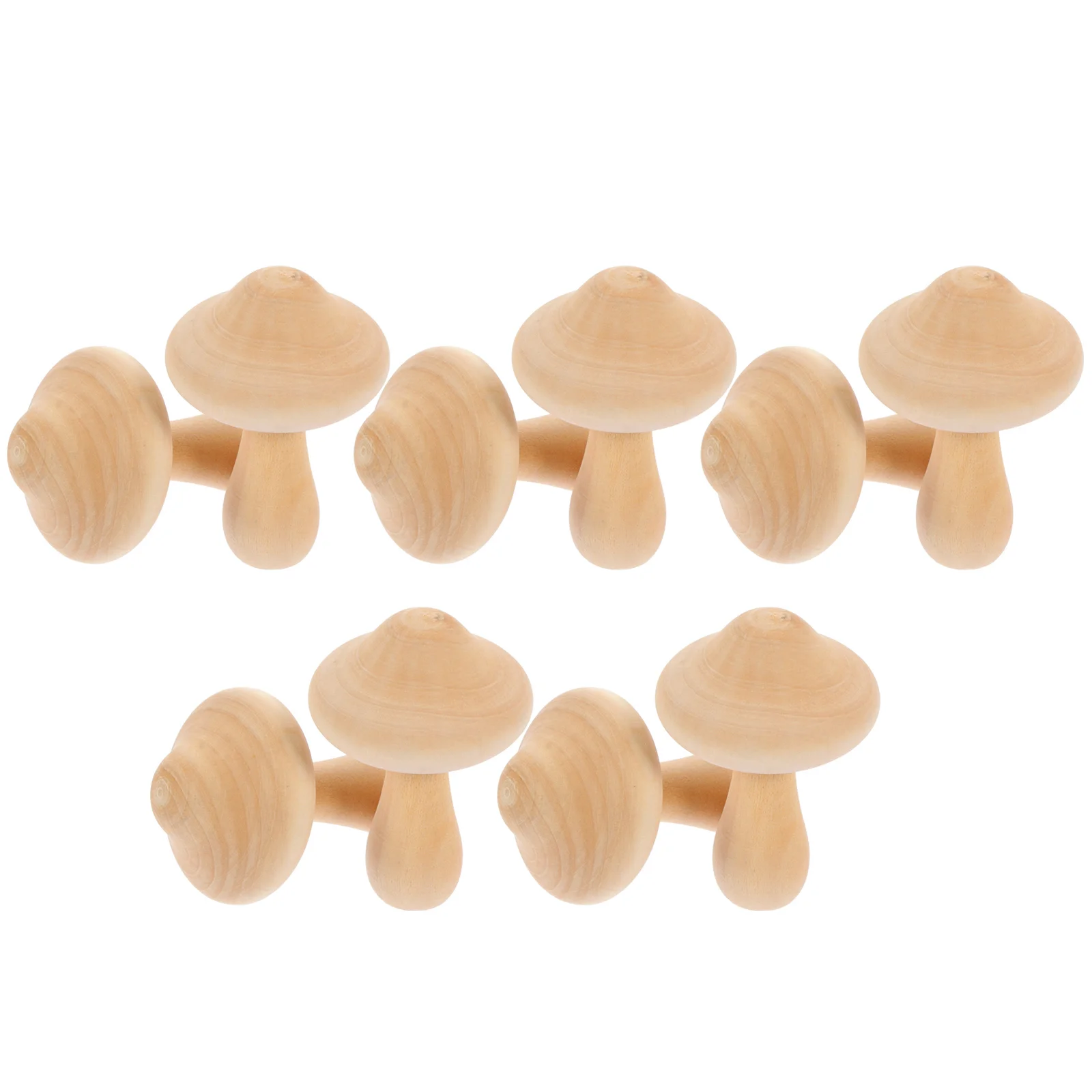 

10 Pcs Wooden Mushroom Decors Mini Graffiti Toy DIY Painting Toys Models Children Prop
