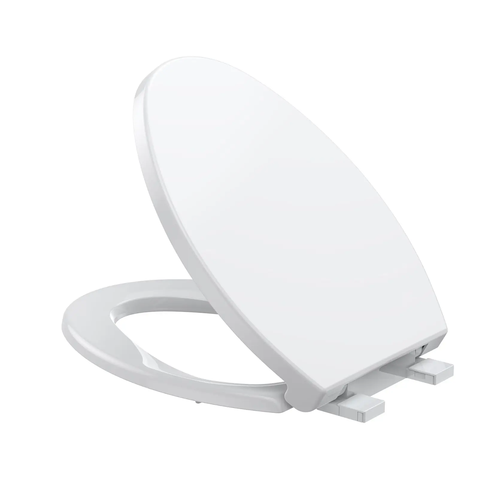 

Toilet Seat Elongated Toilet Seat Quick-Release Structure Toilet Seat Quick-Attach Hardware & Full Flat with Grip-Tight Bumpers