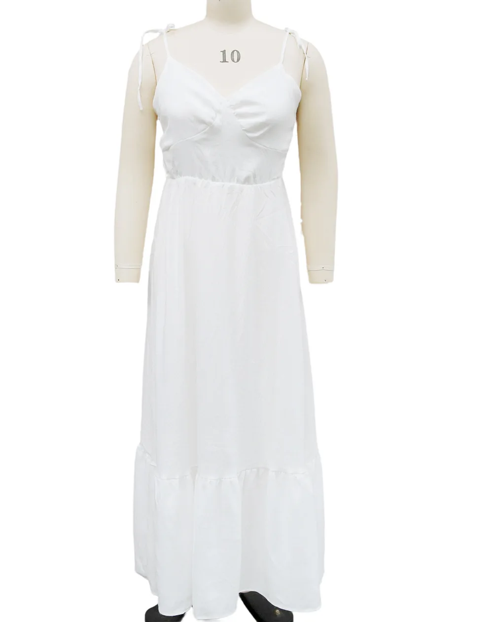 Abito estivo con canottiera da donna con cinturino per spaghetti ampio abito maxi altalena ampio abito lungo svasato con cinturino alla moda senza maniche