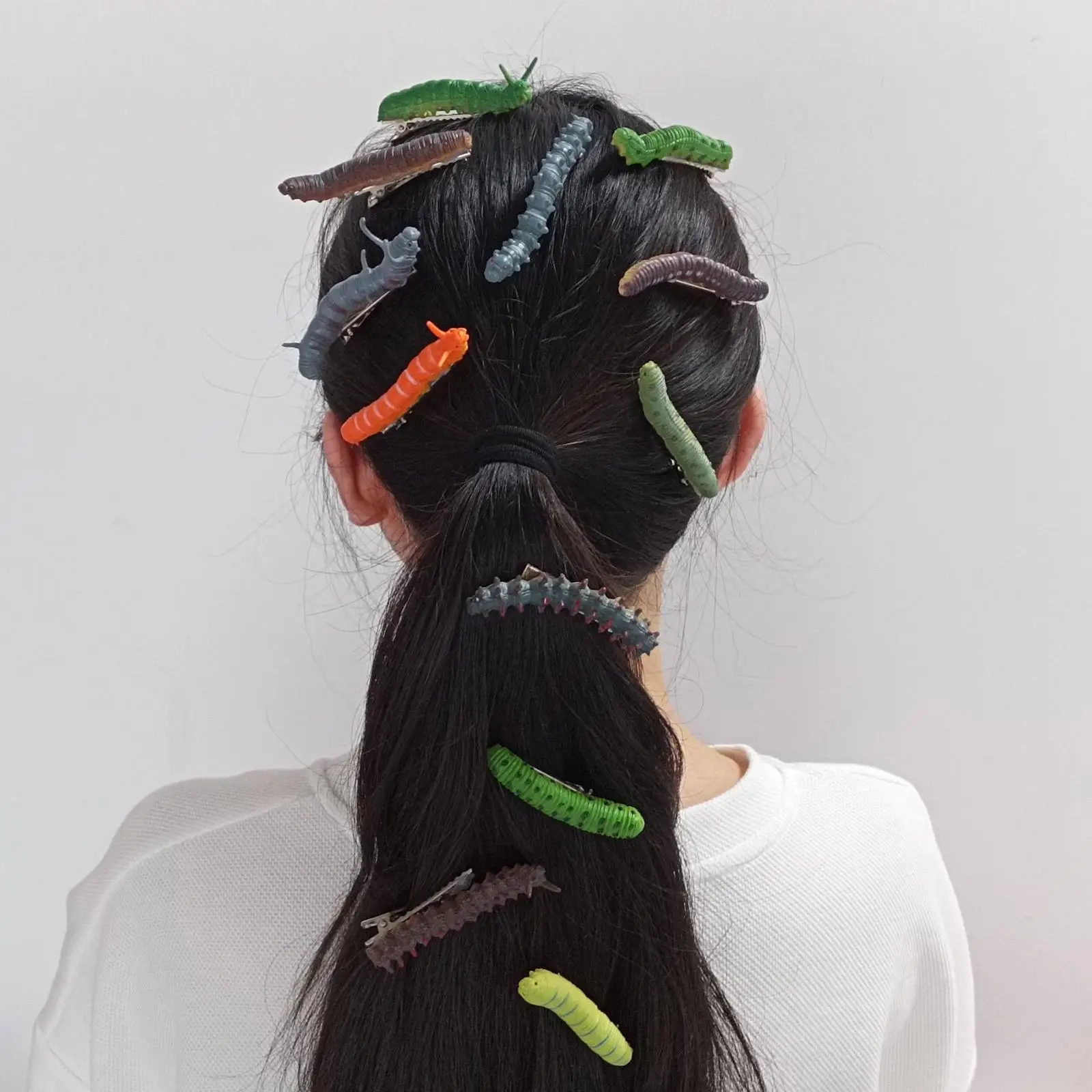 12x Crawl Hair Clips Halloween Festival Toy Cosplay Hairpins