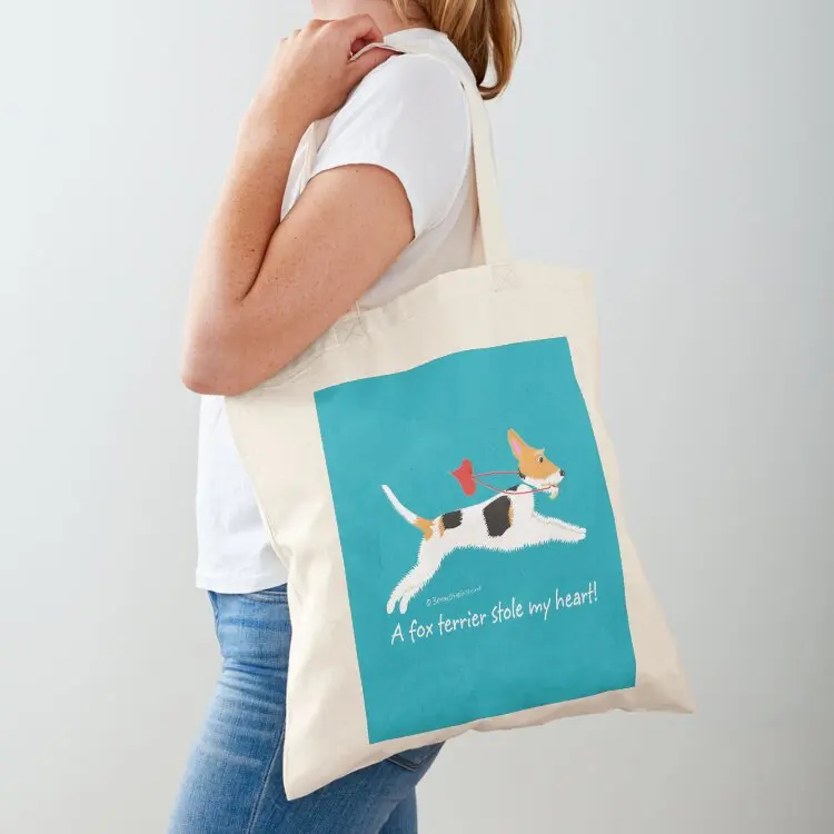 A fox terrier stole my heart! (wire haired fox terrier) Tote Bag tote bags men canvas tote bag Big bag women