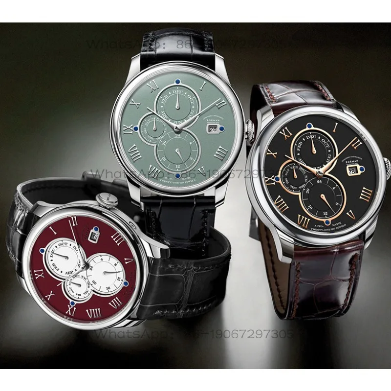 Men's Watch Men's Mechanical Watch Simple and Fully Automatic Waterproof Leather Belt Men's Watch