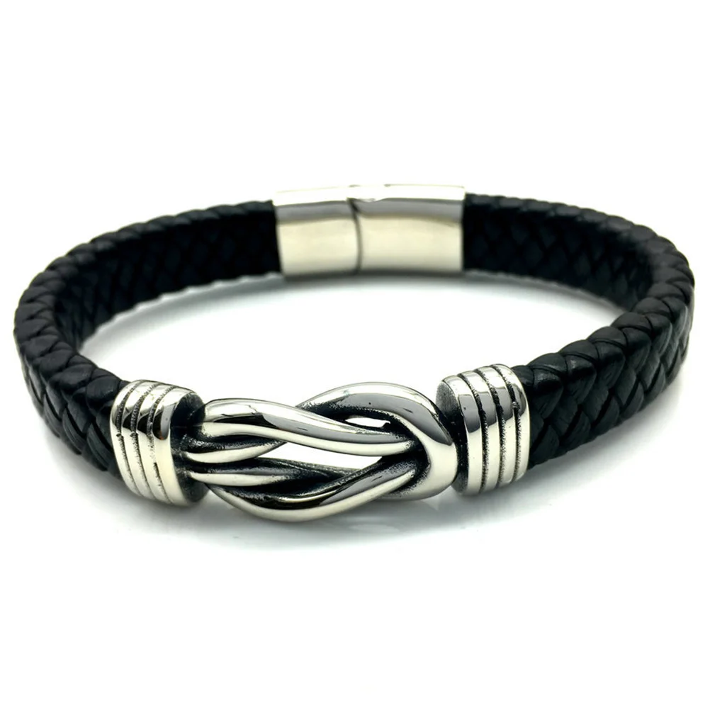 

Punk Ring Bracelet Black Stainless Steel Buckle Vintage Chain Wristband Men Women Fashion Bracelet Punk