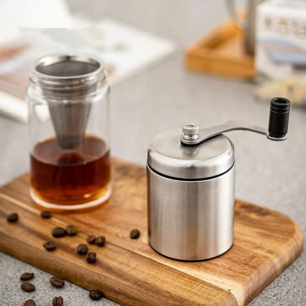 

Ручная кофемолка 2-в-1 с регулируемой степенью помола, с фильтром и керамическим измельчителем