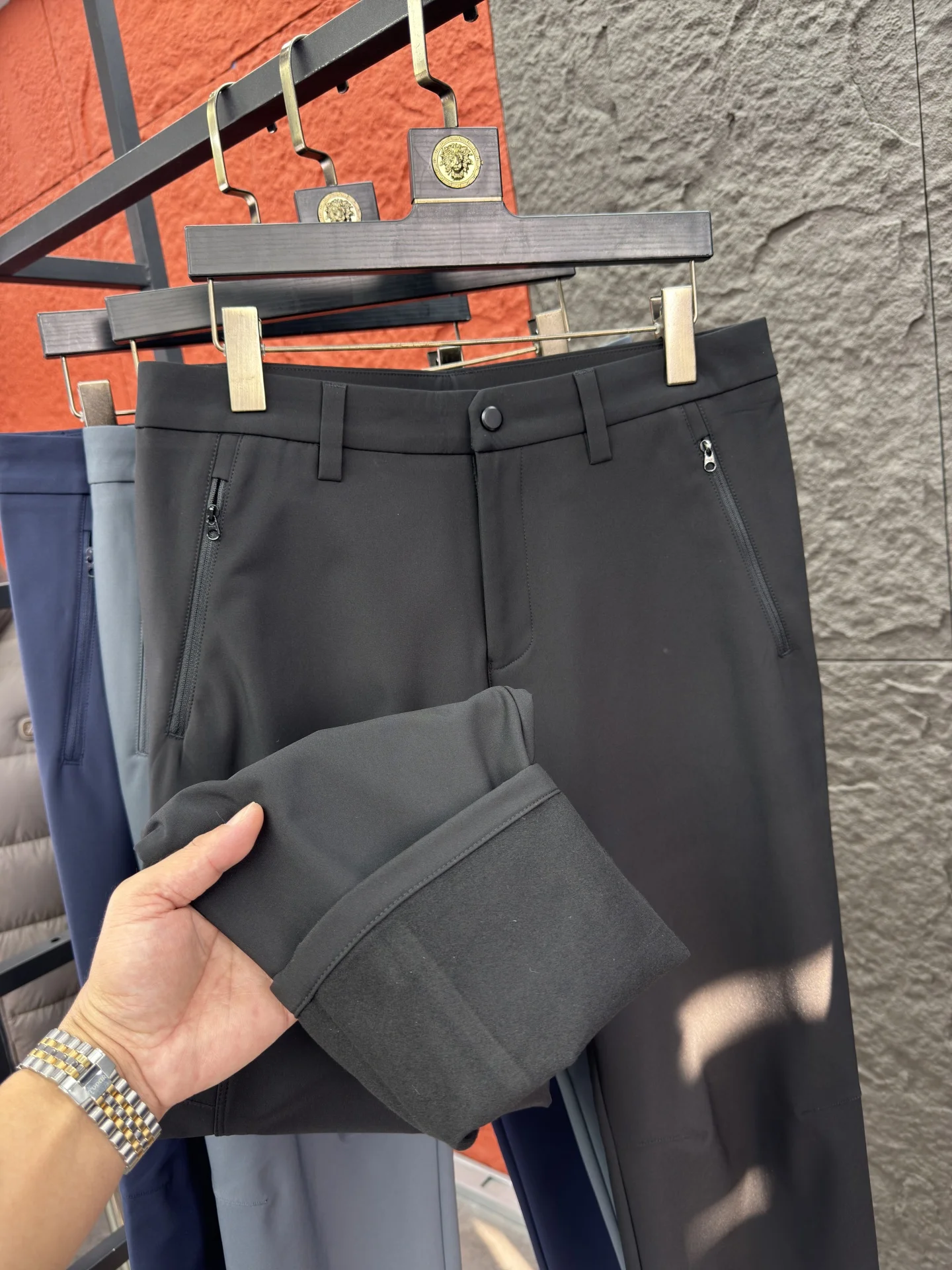 

Thiened Fce Warmth Men's Outdoor Casual Pants Windproof Straight Leg Autumn Winter Leisure Trousers Pampa& Brand