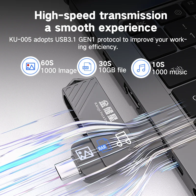 Kingchuxing 고속 솔리드 스테이트 Type-c USB 플래시 드라이브 128GB 256GB 512GB 모바일 하드 디스크 듀얼 인터페이스 USB 플래시 드라이브 1TB