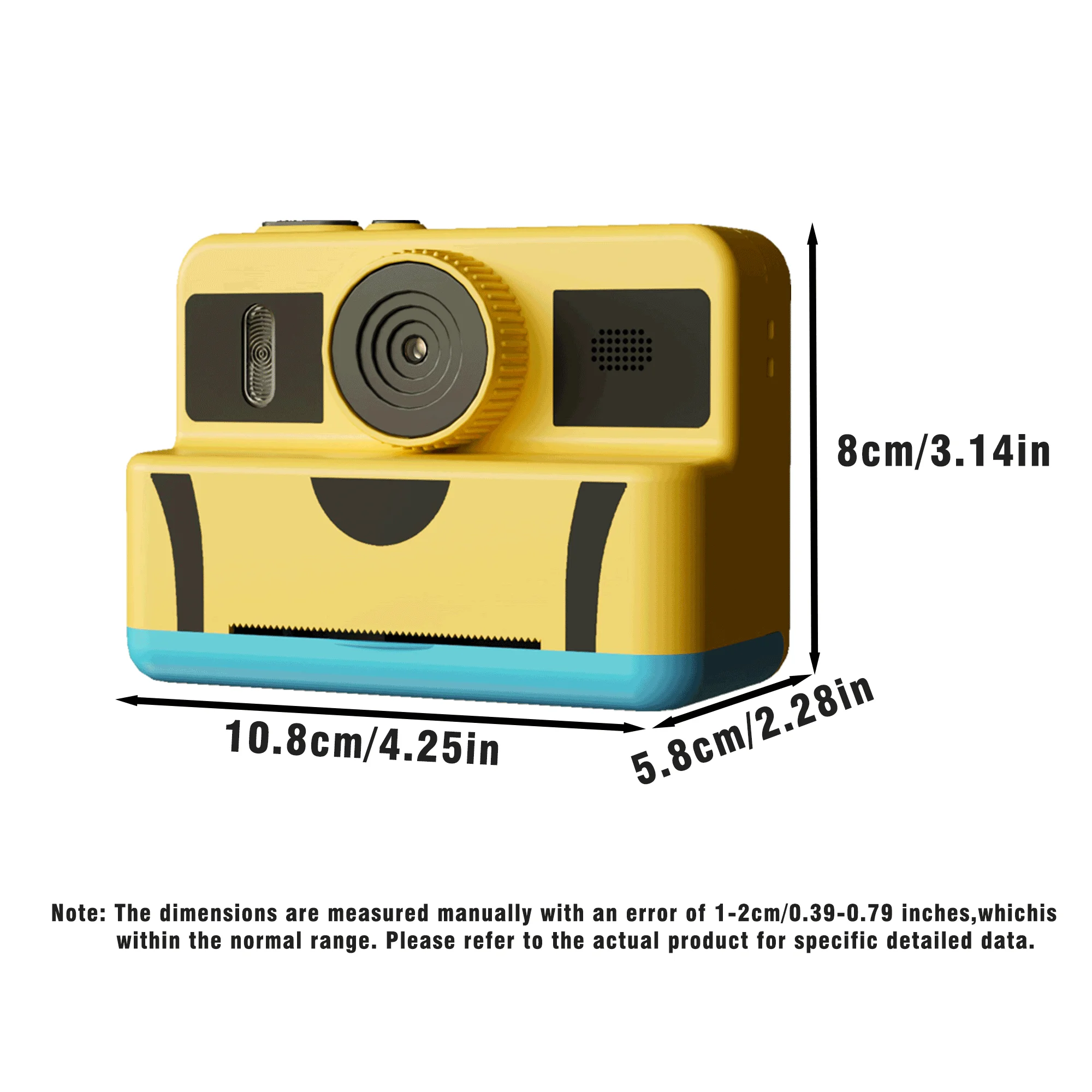 Kids instant camera digital camera with flash light Christmas gifts for kids aged 3-12 years old Zero ink printing camera