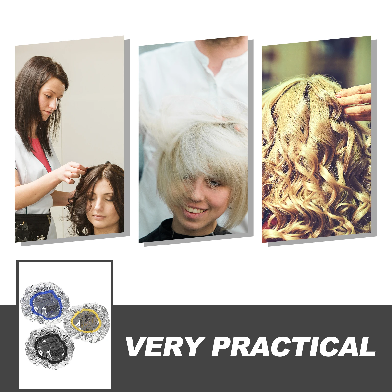 

3Pcs Deep Conditioning Hair Caps Tin Foil Hats for Home and Salon Use Multiple Color Options Deep Conditioning Hair Mask