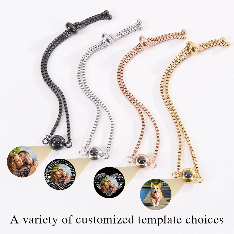 Personalized photo bracelet with projection 2